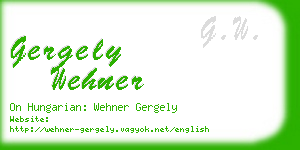 gergely wehner business card